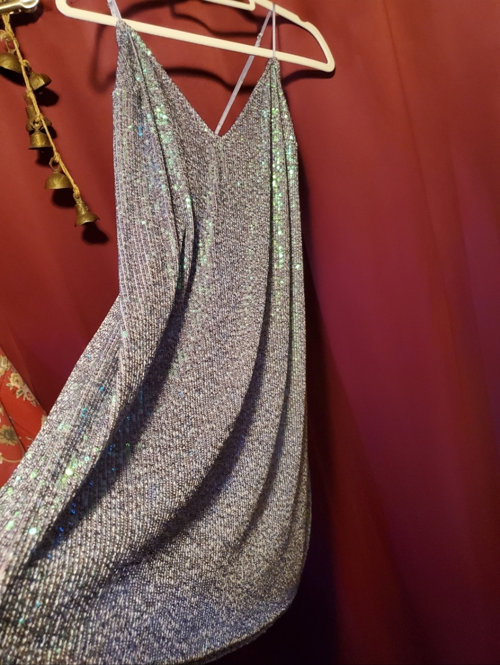 Victoria's Secret Iridescent Sequin Slip Dress XL - Picture 12 of 15